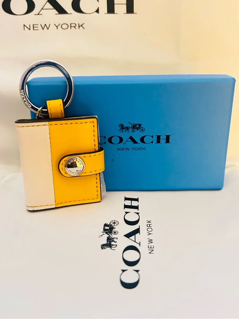 NWOT RARE Coach Picture Frame Keychain/ Bag Charm